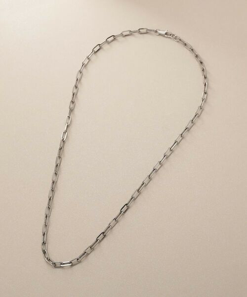 COCOSHNIK / ココシュニック ネックレス・ペンダント・チョーカー | プラチナ中空プリムケーブルチェーンL ネックレス（43cm） | 詳細4
