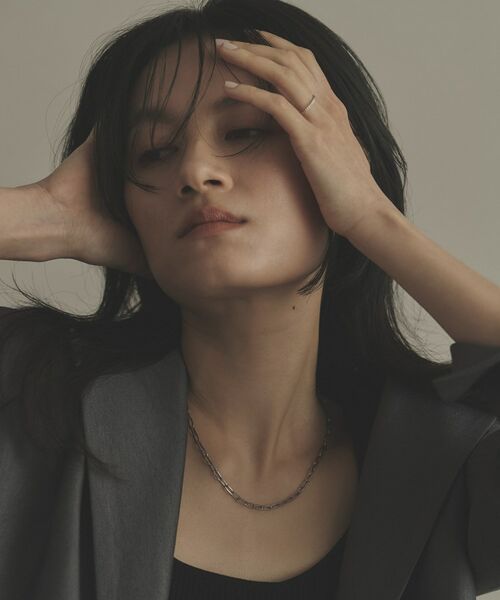 COCOSHNIK / ココシュニック ネックレス・ペンダント・チョーカー | プラチナ中空プリムケーブルチェーンL ネックレス（43cm） | 詳細7