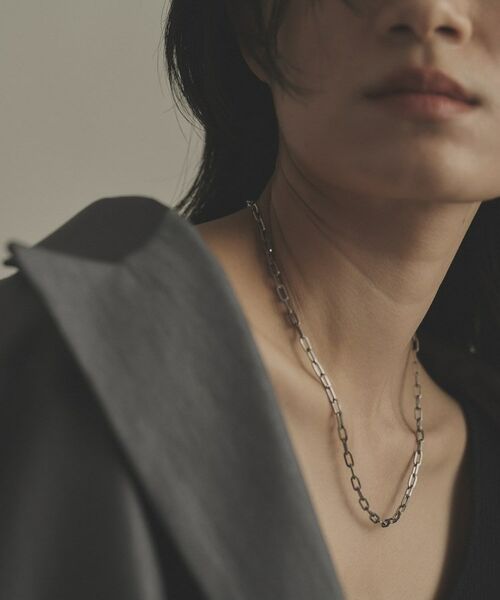 COCOSHNIK / ココシュニック ネックレス・ペンダント・チョーカー | プラチナ中空プリムケーブルチェーンL ネックレス（43cm） | 詳細8