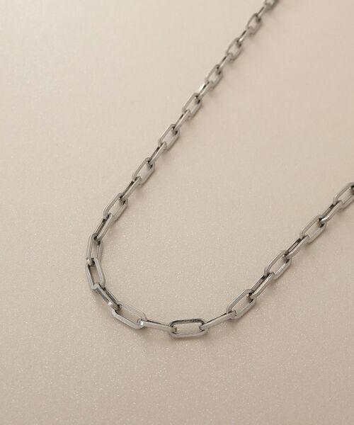COCOSHNIK / ココシュニック ネックレス・ペンダント・チョーカー | プラチナ中空プリムケーブルチェーンL ネックレス（55cm） | 詳細2