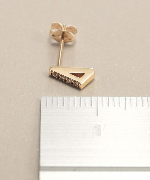 COCOSHNIK / ココシュニック ピアス・イヤリング | K10ダイヤモンド トライアングルシェイプ スタッドピアス | 詳細5
