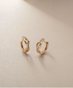 シルバー フラットカーブチェーンモチーフピアス GP （ピアス