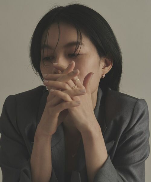 COCOSHNIK / ココシュニック ピアス・イヤリング | K10ダイヤモンド ケーブルチェーンモチーフ 中折れピアス | 詳細8