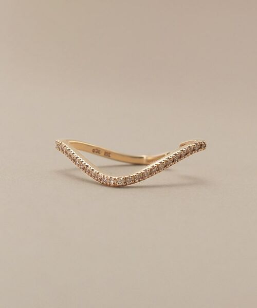 COCOSHNIK / ココシュニック ピアス・イヤリング | K10ダイヤモンド S字スクエア イヤーカフ | 詳細2