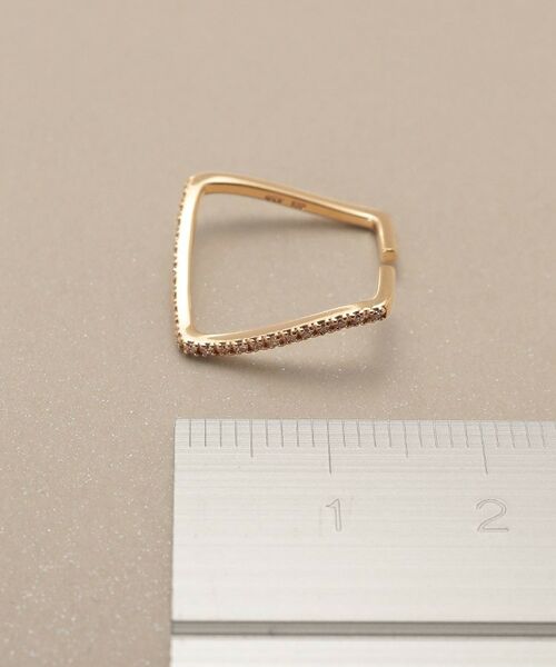COCOSHNIK / ココシュニック ピアス・イヤリング | K10ダイヤモンド S字スクエア イヤーカフ | 詳細5