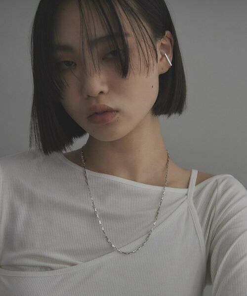 COCOSHNIK / ココシュニック ネックレス・ペンダント・チョーカー | シルバー デザインチェーン ボックスネックレスM（55cm） | 詳細7