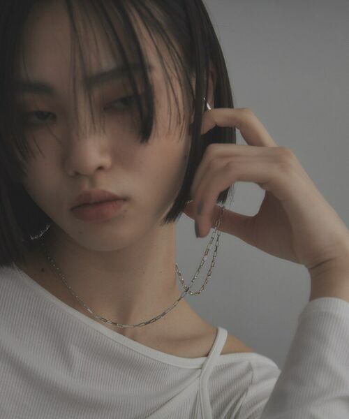 COCOSHNIK / ココシュニック ネックレス・ペンダント・チョーカー | シルバー デザインチェーン ボックスネックレスM（55cm） | 詳細8