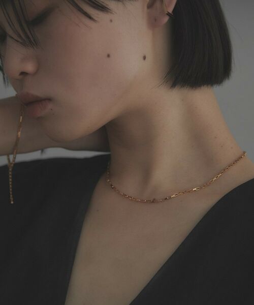 COCOSHNIK / ココシュニック ネックレス・ペンダント・チョーカー | シルバー デザインチェーン ボックスネックレスS（38cm） GP | 詳細8