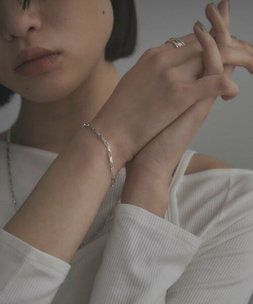 COCOSHNIK / ココシュニック ブレスレット・バングル | シルバー デザインチェーン ボックスブレスレットM | 詳細7