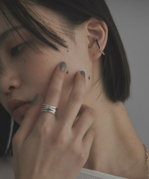 COCOSHNIK / ココシュニック ピアス・イヤリング | シルバー レクタングルイヤーカフ | 詳細6