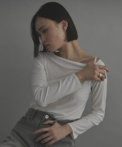 COCOSHNIK / ココシュニック ピアス・イヤリング | シルバー ケーブルチェーンモチーフイヤーカフ | 詳細5