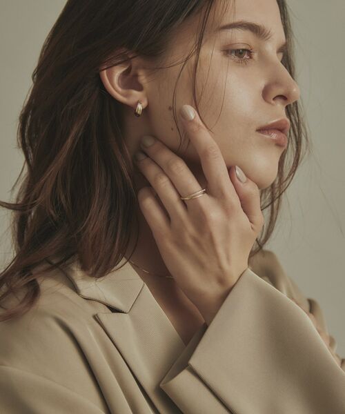 COCOSHNIK / ココシュニック リング | K10ダイヤモンド クロスライン リング | 詳細5