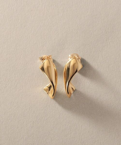 COCOSHNIK / ココシュニック ピアス・イヤリング | K10甲丸ツイスト スタッドピアス | 詳細3