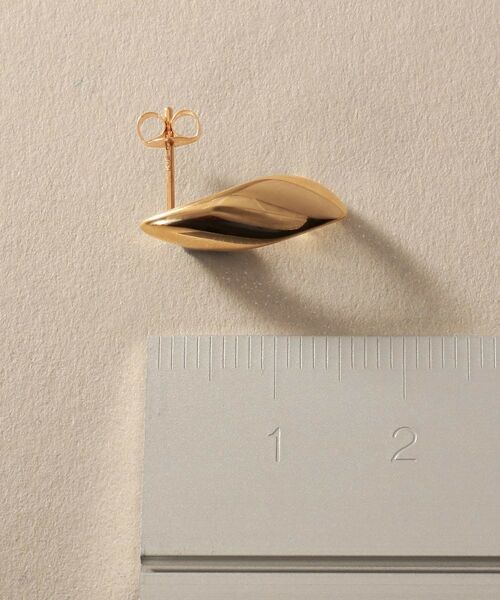 COCOSHNIK / ココシュニック ピアス・イヤリング | K10甲丸ツイスト スタッドピアス | 詳細4