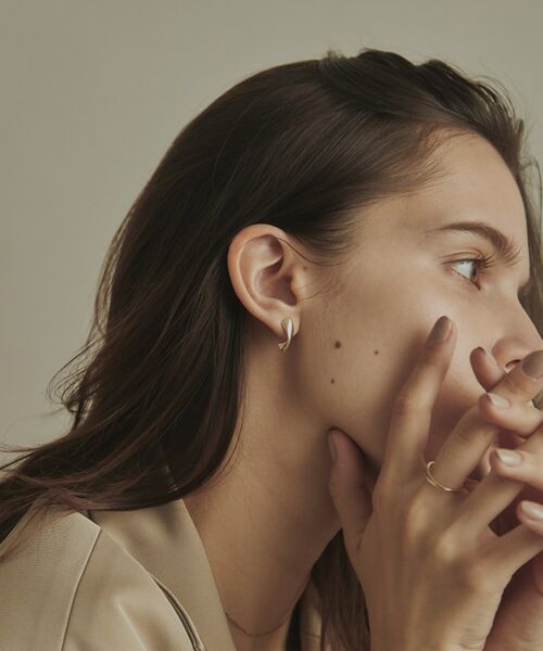 COCOSHNIK / ココシュニック ピアス・イヤリング | K10甲丸ツイスト スタッドピアス | 詳細7