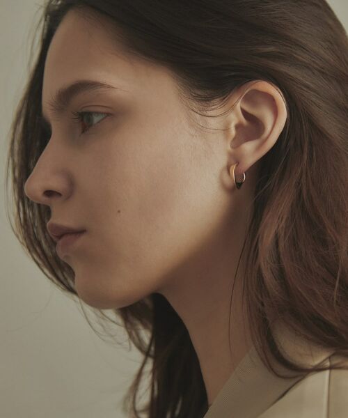 COCOSHNIK / ココシュニック ピアス・イヤリング | K10平甲ひねりフープ スタッドピアス | 詳細9