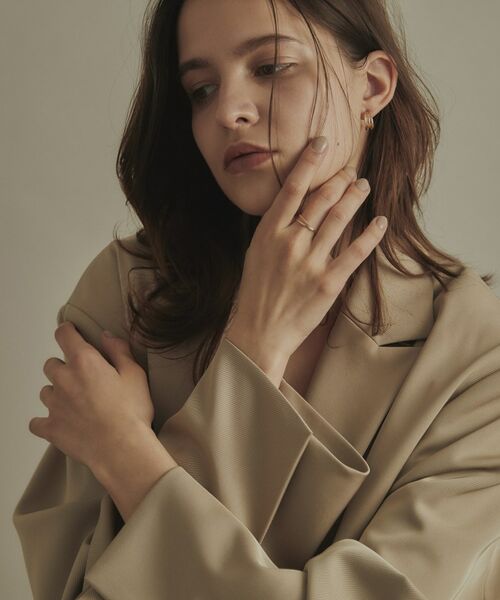 COCOSHNIK / ココシュニック ピアス・イヤリング | K10甲丸トリプルフープ ピアス | 詳細7