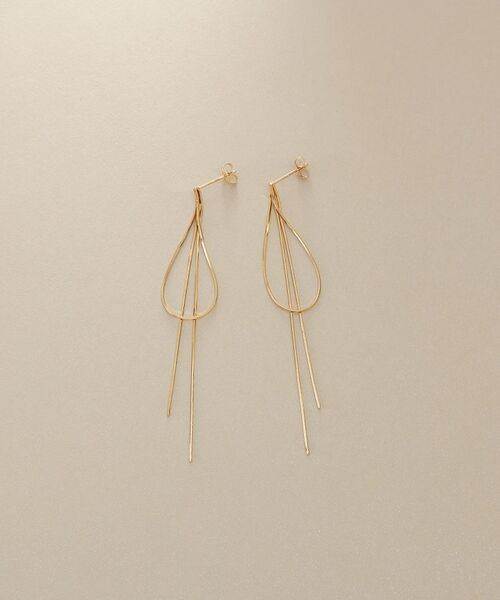 COCOSHNIK / ココシュニック ピアス・イヤリング | K10コンパクトリボンフリンジ スタッドピアス | 詳細3