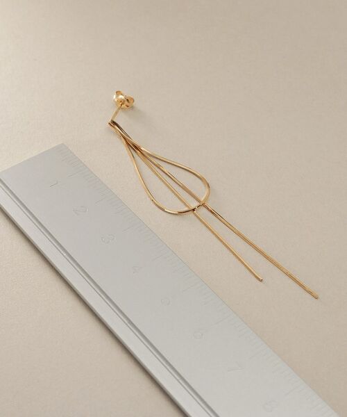 COCOSHNIK / ココシュニック ピアス・イヤリング | K10コンパクトリボンフリンジ スタッドピアス | 詳細4