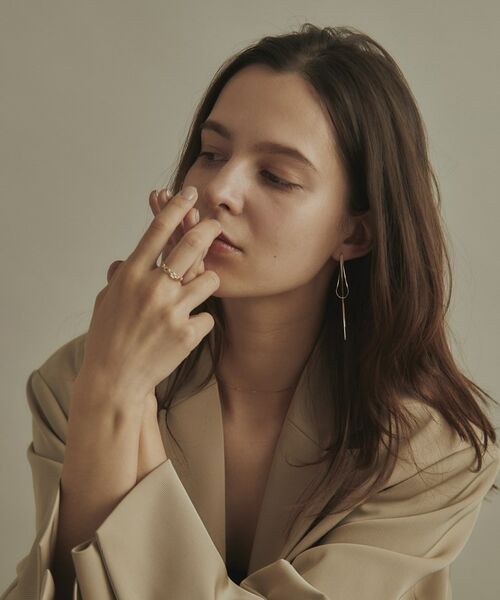 COCOSHNIK / ココシュニック ピアス・イヤリング | K10コンパクトリボンフリンジ スタッドピアス | 詳細6