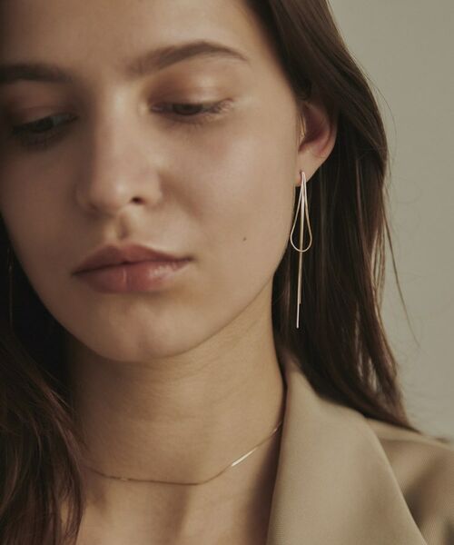 COCOSHNIK / ココシュニック ピアス・イヤリング | K10コンパクトリボンフリンジ スタッドピアス | 詳細8