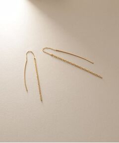 COCOSHNIK / ココシュニック ピアス・イヤリング | K10クリスクロスチェーンフリンジ ピアス