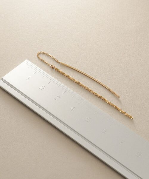 COCOSHNIK / ココシュニック ピアス・イヤリング | K10クリスクロスチェーンフリンジ ピアス | 詳細4