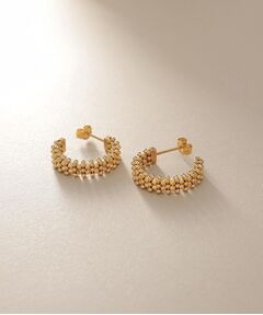 COCOSHNIK / ココシュニック ピアス・イヤリング | K18ハニーカットボールフープ スタッドピアス