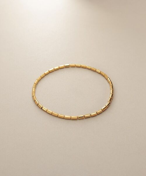 COCOSHNIK/ココシュニック K18カットビーズストレッチ バングル イエローゴールド(100) 00 COCOSHNIK/ココシュニック K18カットビーズストレッチ バングル イエローゴールド(100) 00