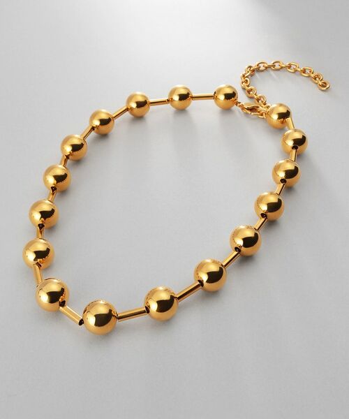 COCOSHNIK / ココシュニック ネックレス・ペンダント・チョーカー | シルバー ホロウボールコネクテッド ネックレス GP | 詳細1