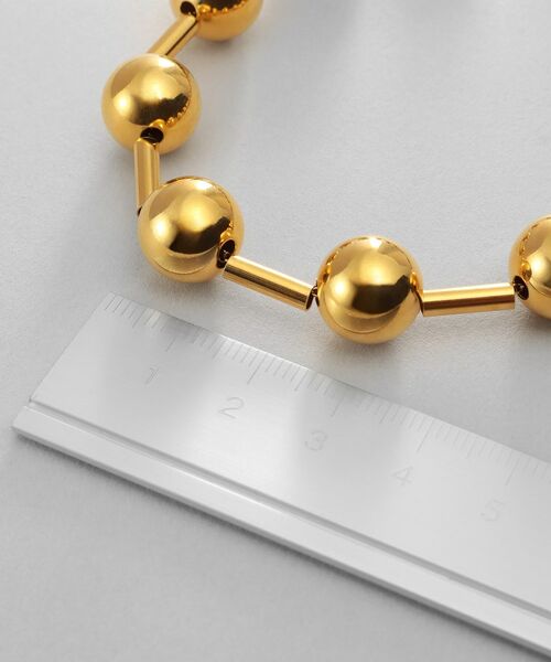 COCOSHNIK / ココシュニック ネックレス・ペンダント・チョーカー | シルバー ホロウボールコネクテッド ネックレス GP | 詳細5