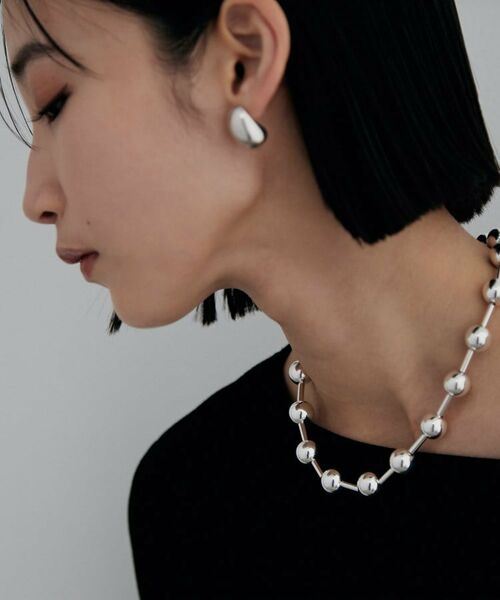 COCOSHNIK / ココシュニック ネックレス・ペンダント・チョーカー | シルバー ホロウボールコネクテッド ネックレス | 詳細10