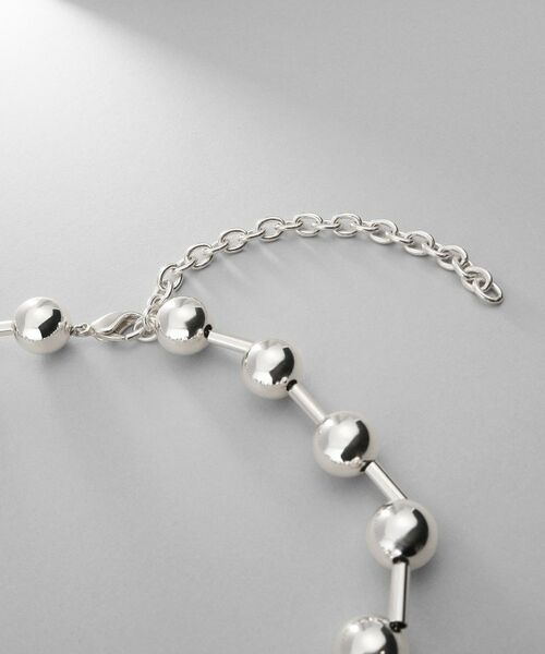 COCOSHNIK / ココシュニック ネックレス・ペンダント・チョーカー | シルバー ホロウボールコネクテッド ネックレス | 詳細3