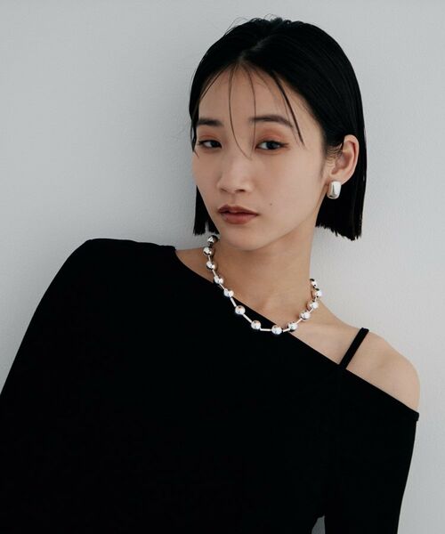 COCOSHNIK / ココシュニック ネックレス・ペンダント・チョーカー | シルバー ホロウボールコネクテッド ネックレス | 詳細8