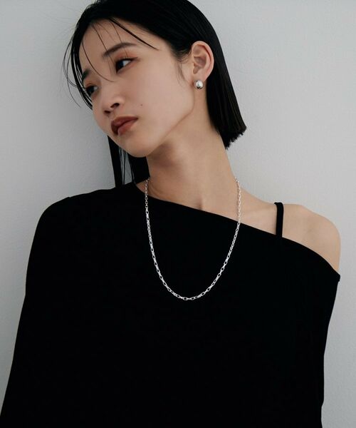 COCOSHNIK / ココシュニック ネックレス・ペンダント・チョーカー | シルバー デザインチェーン ニュアンスケーブルネックレス（55cm） | 詳細7