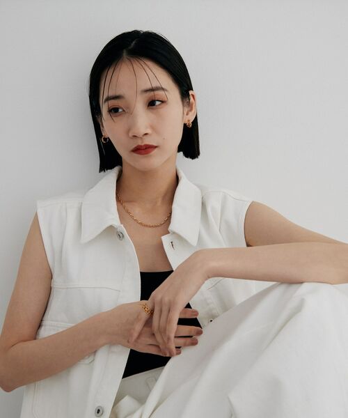 COCOSHNIK / ココシュニック ネックレス・ペンダント・チョーカー | シルバー デザインチェーン ニュアンスケーブルネックレス（38cm） GP | 詳細6