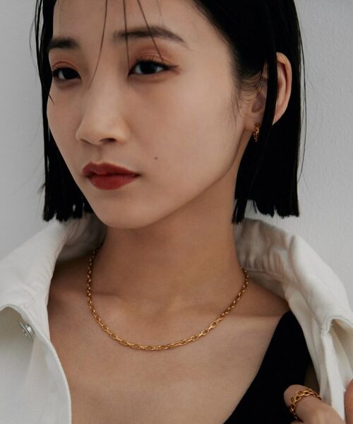 COCOSHNIK / ココシュニック ネックレス・ペンダント・チョーカー | シルバー デザインチェーン ニュアンスケーブルネックレス（38cm） GP | 詳細8