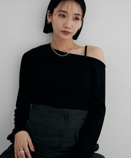 COCOSHNIK / ココシュニック ネックレス・ペンダント・チョーカー | シルバー デザインチェーン ニュアンスケーブルネックレス（38cm） | 詳細7