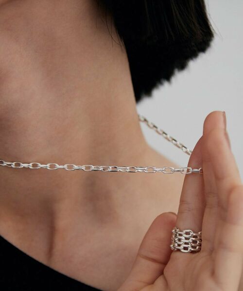 COCOSHNIK / ココシュニック ネックレス・ペンダント・チョーカー | シルバー デザインチェーン ニュアンスケーブルネックレス（38cm） | 詳細9