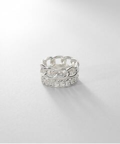 COCOSHNIK / ココシュニック リング | シルバー ダブルカーブチェーンモチーフリング