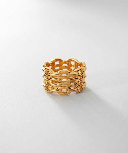 COCOSHNIK / ココシュニック リング | シルバー トリプルPCチェーンモチーフリング GP | 詳細1