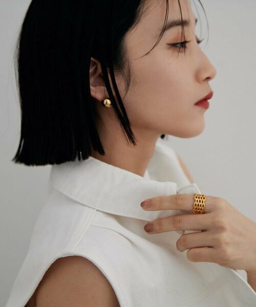 COCOSHNIK / ココシュニック リング | シルバー トリプルPCチェーンモチーフリング GP | 詳細7