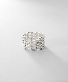 COCOSHNIK / ココシュニック リング | シルバー トリプルPCチェーンモチーフリング