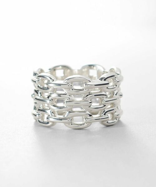COCOSHNIK / ココシュニック リング | シルバー トリプルPCチェーンモチーフリング | 詳細2