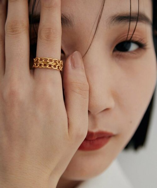 COCOSHNIK / ココシュニック リング | シルバー ビスマルクチェーンモチーフリング GP | 詳細8