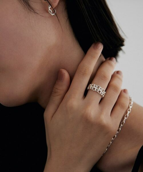 COCOSHNIK / ココシュニック リング | シルバー ビスマルクチェーンモチーフリング | 詳細8