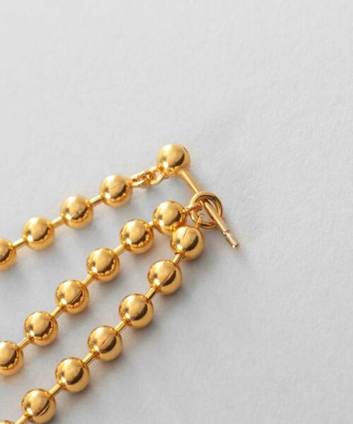 COCOSHNIK / ココシュニック ピアス・イヤリング | シルバー チェーンピアス ボールループ GP | 詳細2