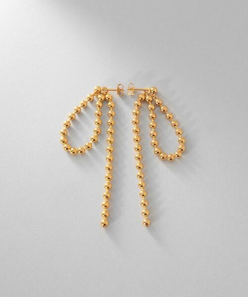 COCOSHNIK / ココシュニック ピアス・イヤリング | シルバー チェーンピアス ボールループ GP | 詳細3