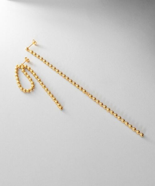 COCOSHNIK / ココシュニック ピアス・イヤリング | シルバー チェーンピアス ボールループ GP | 詳細5