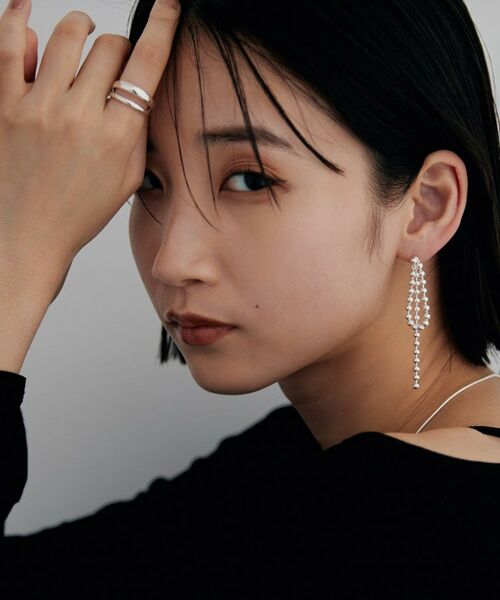 COCOSHNIK / ココシュニック ピアス・イヤリング | シルバー チェーンピアス ボールループ | 詳細14